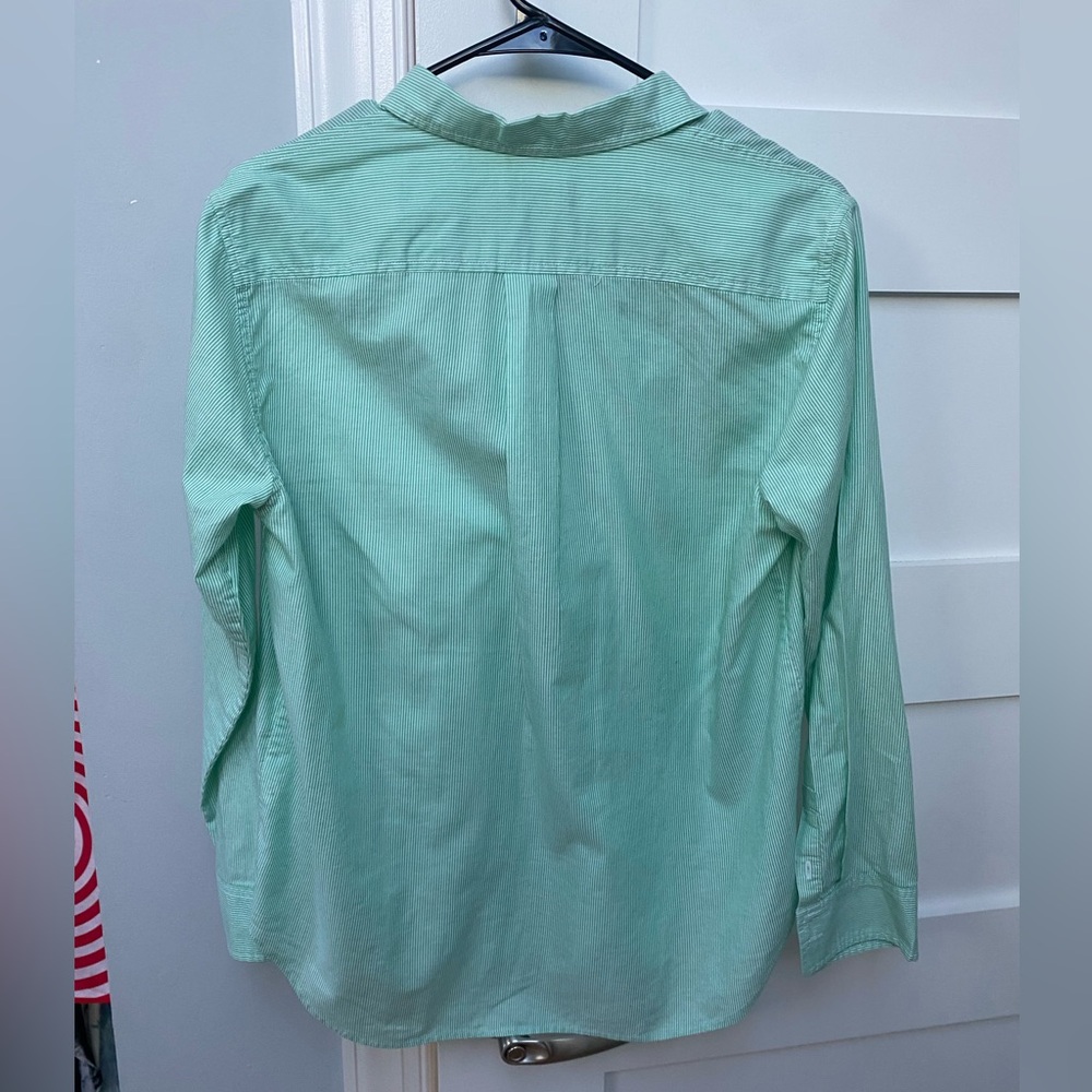 Everlane mint green pinstripe button down dress shirt - Picture 6 of 7